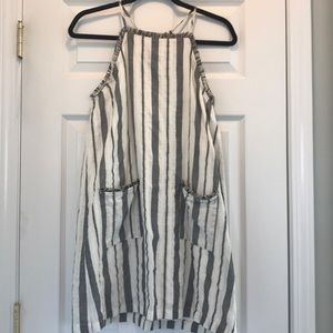 Linen stripe dress